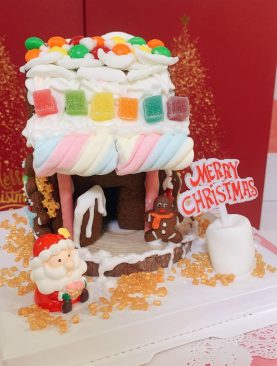 Limited Edition White Christmas Gingerbread House Design A