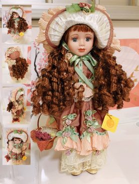 Vintage Collectible Porcelain Doll Bonnet Girl