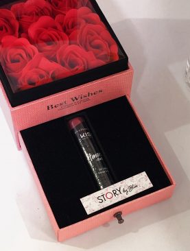Luxury Cosmetic Pink Gift Box KISS Single Lipstick Set