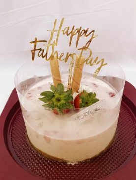 Happy Father's Day Strawberry Yogurt Mousse Cake