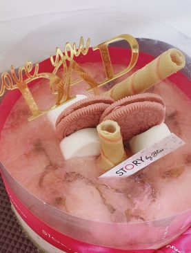 Love You Dad Oreo Sakura Yuzu Mousse Cheesecake