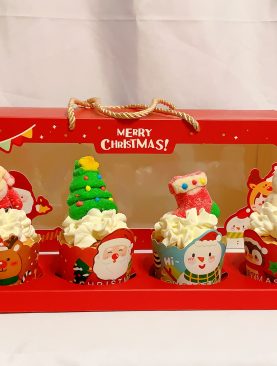 Merry Christmas Cupcakes Gift Box